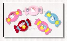 Puppy Dog Bows-Hello Kitty and Candy Barrettes