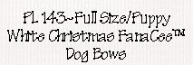 White Christmas FanaCee Dog Bows