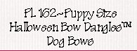 Halloween Bow Dangles Dog Bows