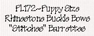 PL172-Puppy Size "Stitches" Buckle Bows