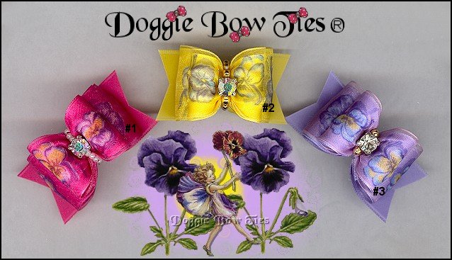 Pansy Dog Bows