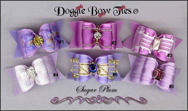 Sugar Plum II Dog Bows