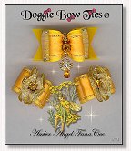 Dog Bows-Fana Cee Spun Gold Amber Angel  