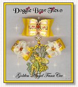 Dog Bows-Fana Cee Spun Sugar Golden Angel 