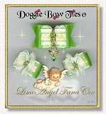 Dog Bows-Fana Cee Spun Sugar Lime Angel 