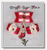 Dog Bows-Fana Cee Spun Sugar Ruby Angel 