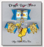 Dog Bows-Fana Cee Spun Gold Skye Blue Angel 
