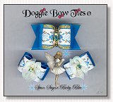 Dog Bows-Fana Cee Spun Sugar Baby Blue 