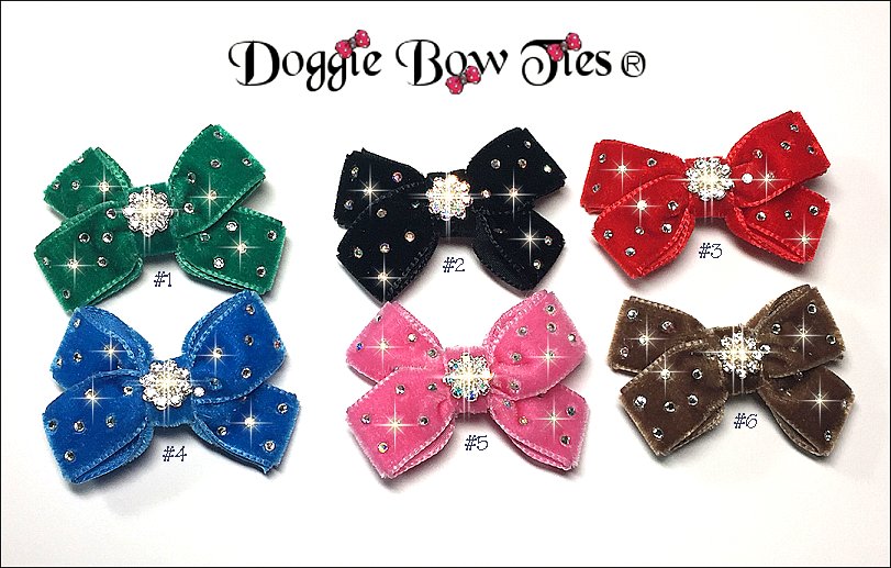 Dog Bows-Boutique Velvet Dog Bows