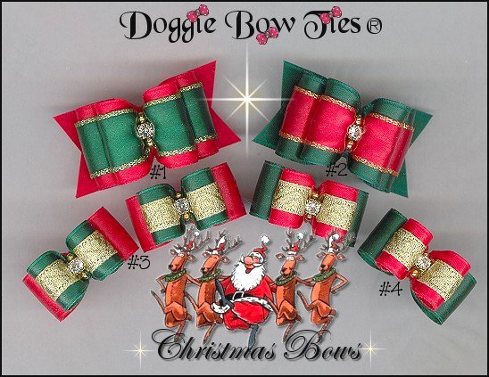 Christmas Dog Bows