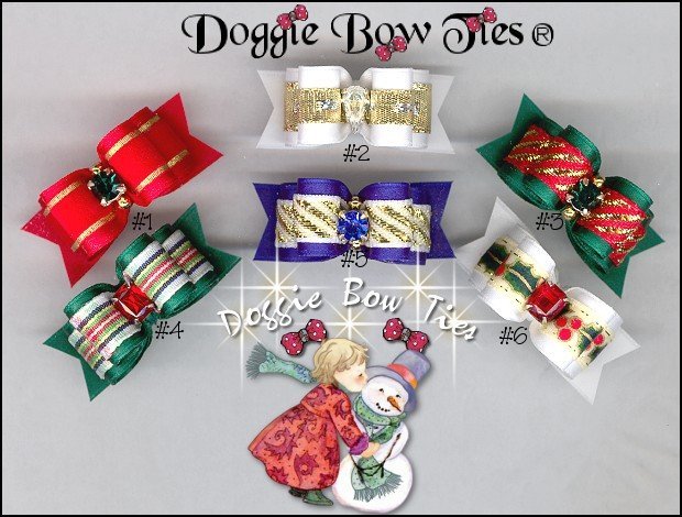 Petline Christmas I Dog Bows 