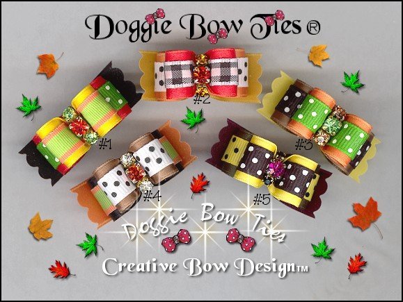 Petline Fall Colors I Dog Bows