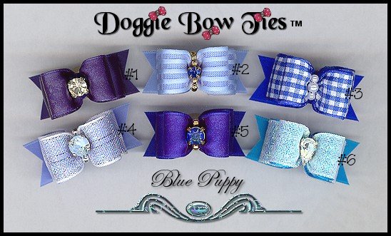  Blue Puppy dog bows