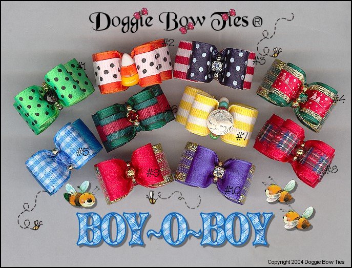 Petline Boy~O~Boy Dog Bows 