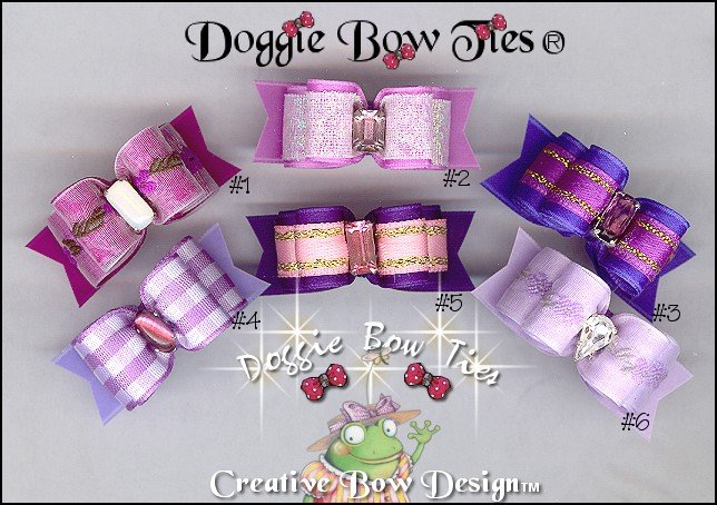 Petline Sugar Plum II Dog Bows