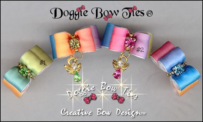 Petline Rainbow Puppy Dog Bows