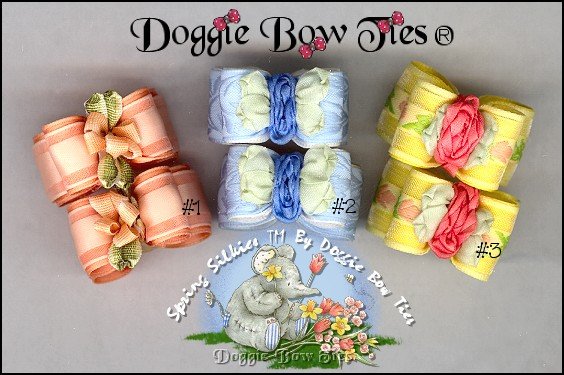 Petline Spring Silkies Dog Bows 