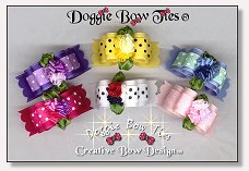 Puppy Dog Bows-Silkies, dotted swiss 