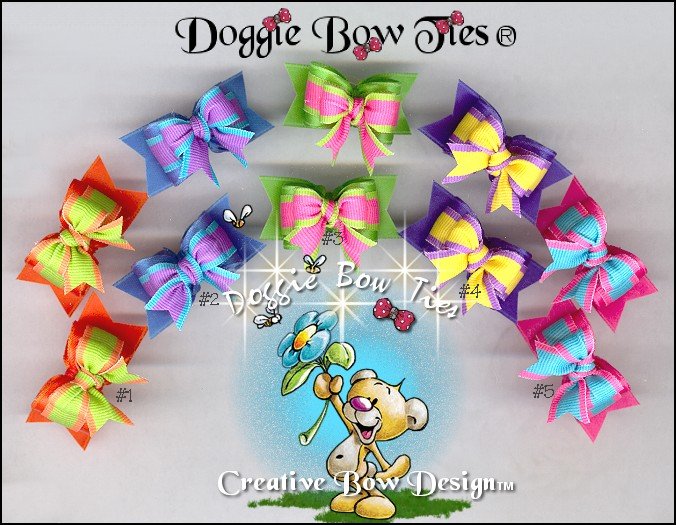 Petline Tiny Ties Lollipop Dog Bows