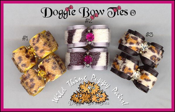 Petline Wild Thing Puppy Dog Bows