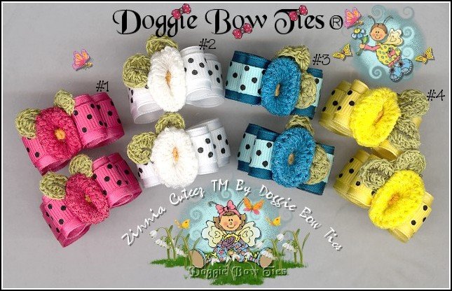 Petline Zinnia Cuteez Dog Bows 