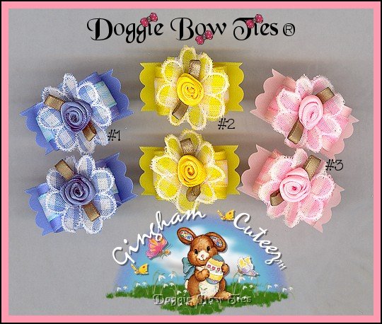 Gingham Cuteez Dog Bows