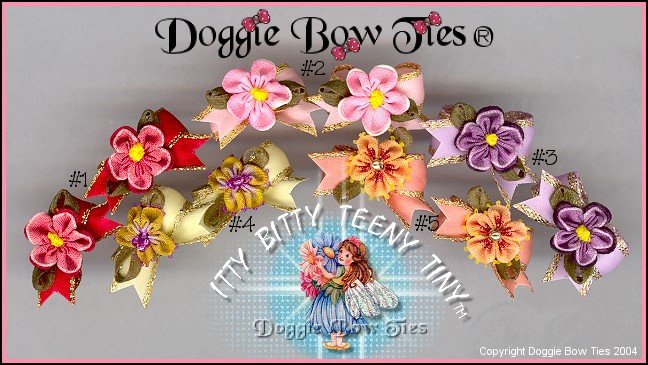 Petline Itty Bitty Teeny Tiny Wildflowers Dog Bows