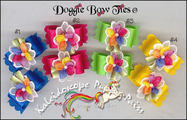 Petline Kaleidoscope Puppy Dog Bows