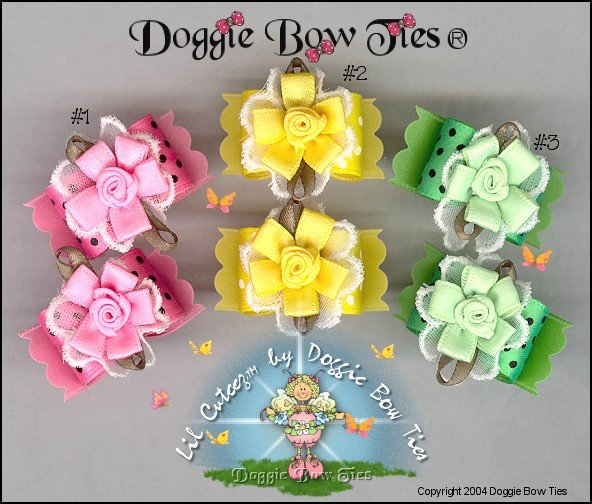 Petline Lil Cuteez I Dottie Dog Bows 