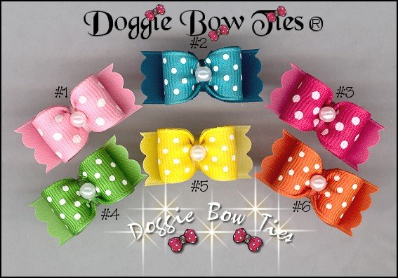 Petline Puppy Dots Dog Bows 