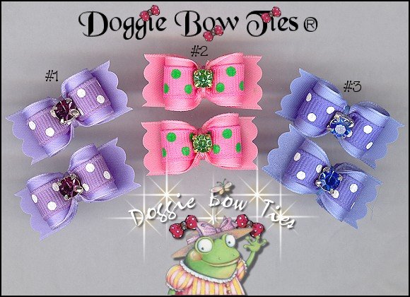 Petline Dots I Pastels Dog Bows