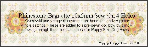 Sew-On Rhinestones-10x5mm Baguette 