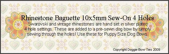 Sew-On Rhinestones-10x5mm Baguette