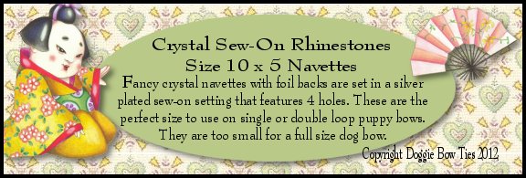 Sew-On Rhinestones-10x5 Navettes