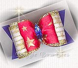 Dog Bow- with 15x4mm sapphire rhinestone