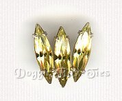 15x4mm navette Sew-On Rhinestones-Jonquil