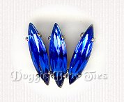 15x4mm navette Sew-On Rhinestones-Sapphire