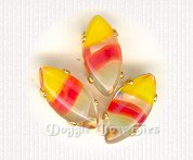 15x7mm Navette Sew-On Rhinestones-Vintage Candy Corn