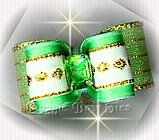 Dog Bow- with 6x8mm Peridot