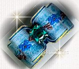 Dog Bow- with 6x8mm Blue Zircon