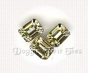 Octagon 6x8mm Sew-On Rhinestones- Jonquil