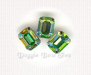 Octagon 6x8mm Sew-On Rhinestones- Peridot AB