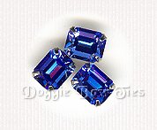 Octagon 6x8mm Sew-On Rhinestones- Sapphire