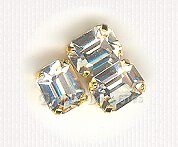 Octagon 8x10mm  Sew-On Rhinestones-Crystal
