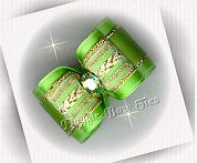 Dog Bow- with 6x8mm Oval Peridot