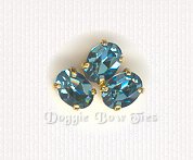 6x8mm Oval Sew-On Rhinestones-Light Sapphire