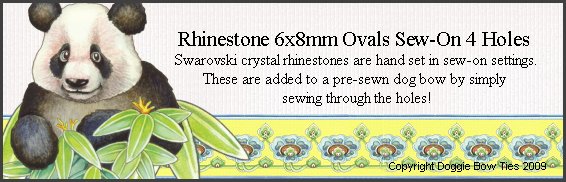  Sew-On Rhinestones-6x8mm Ovals with 4 holes