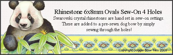 Sew-On Rhinestones-6x8mm Ovals with 4 holes