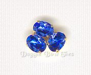 6x8mm Oval Sew-On Rhinestones-Sapphire
