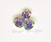 6x8mm Oval Sew-On Rhinestones-Tanzanite